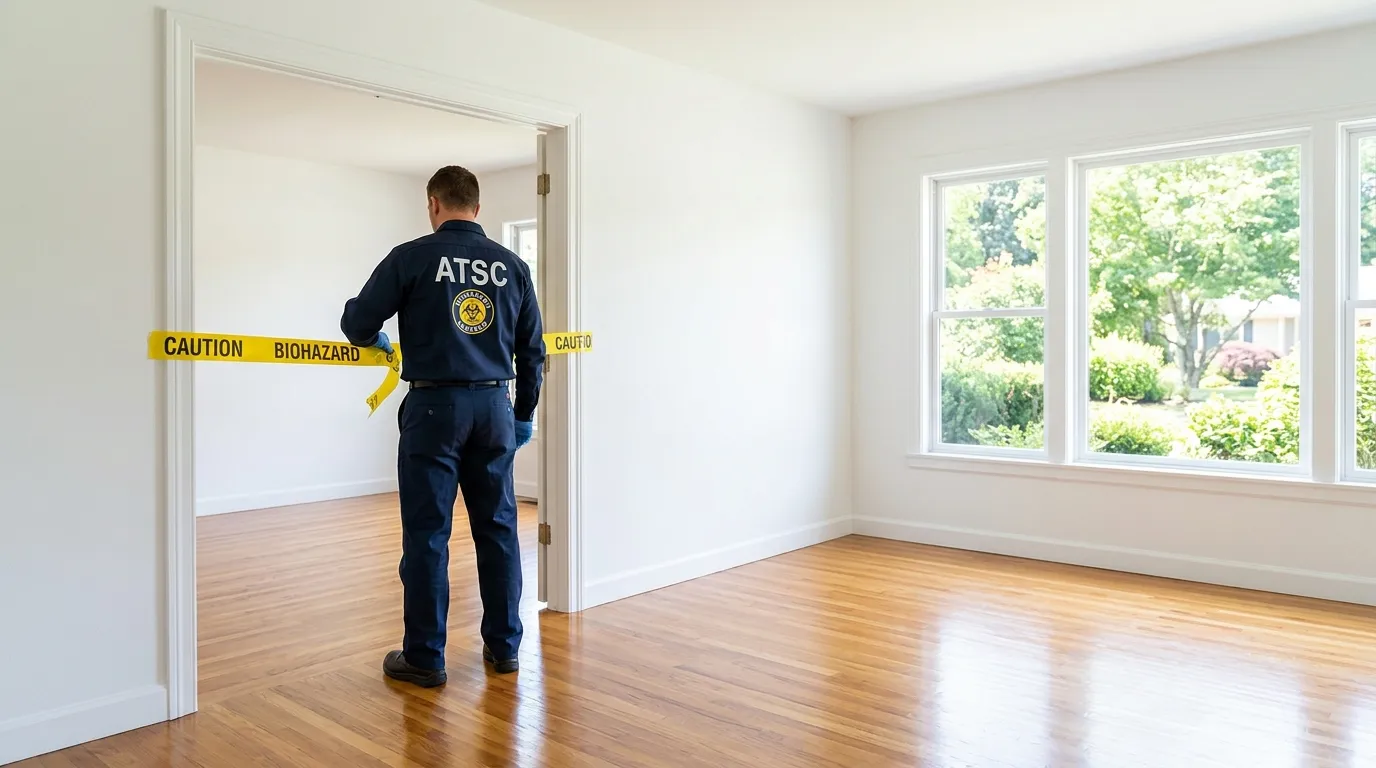 Certified biohazard cleanup crew performing Decomposition Cleanup in Hacienda Heights